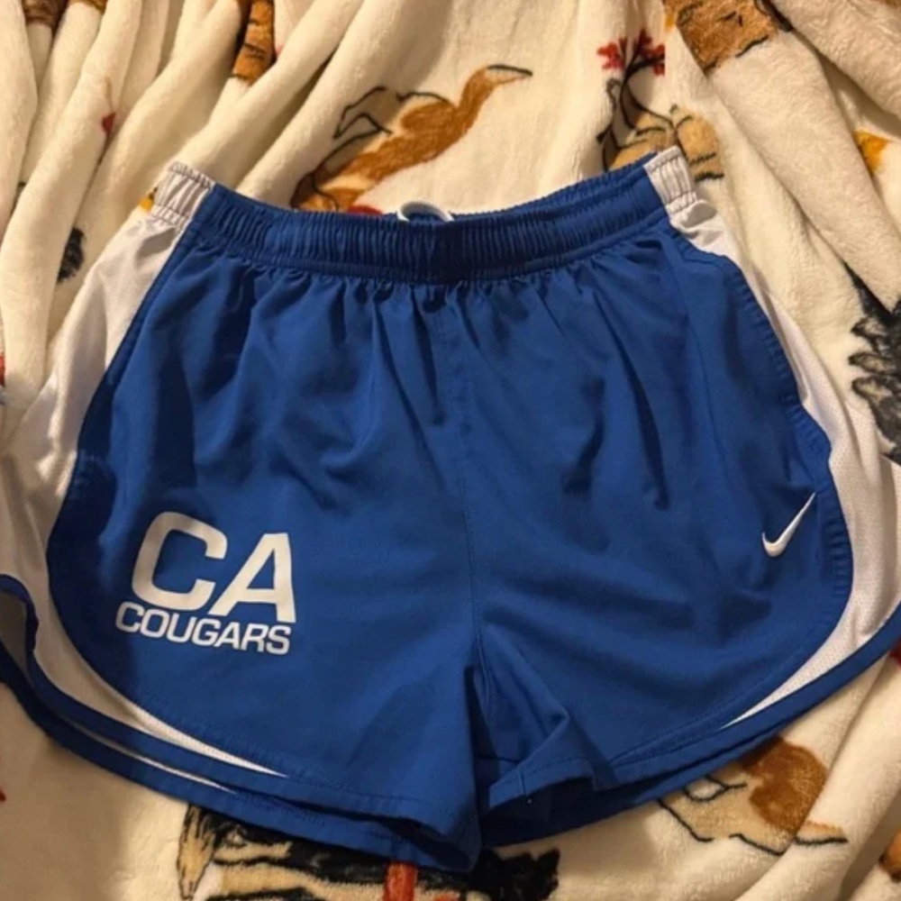 Nike Women's Athletic Shorts in Blue and White